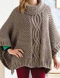 Pullover poncho knit in an easy 8 row repeat variation of moss stitch with a ribbed neckline. Cabled Poncho Knitting Pattern And Kit Knit This Poncho On Sale For Under 25 With Yarn And Poncho Knitting Patterns Chunky Knitting Patterns Poncho Pattern