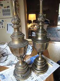 Lamp Rehab Part One Cleaning Stiffel Lamps Sourcing Shades Stiffel Metal Lamp Shade Lamp