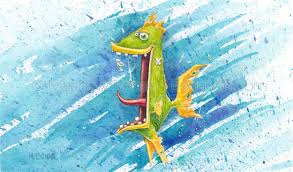 Print Of Trashfish Crazy Fish Fish Art Fish Etsy Fish Art Fish Painting Art