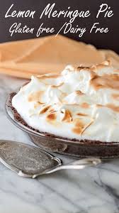 This Lemon Meringue Pie Has A Special Twist As In A Chocolate Crust It Is Both Gluten And Dairy Free An Yummy Pie Recipes Gluten Free Lemon Chocolate Crust