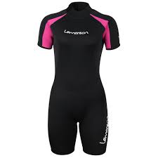 lemorecn womens wetsuits 3mm neoprene back zip shorty diving suits