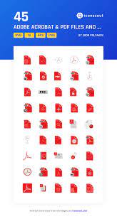 Download Adobe Acrobat Pdf Files And Conditions Icon Pack Available In Svg Png Icon Fonts Icon Pack Adobe Acrobat Icon