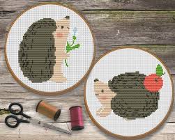 Price in £ or €: Hedgehog Nursery Cross Stitch Pattern Mother S Day Etsy