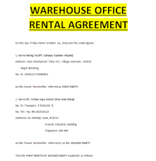 A residential tenancy agreement is an agreement between a landlord (the party who owns the property) and the tenant (the person acquiring possession of the property for rent) specifying the terms and conditions of the you will receive it in word and pdf formats. Warehouse Lease Agreement Doc Templates Sample Contracts