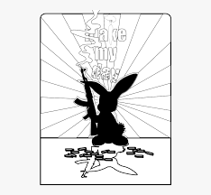 Find images of easter bunny. Rabbit Gun Black White Line Easter 555px Bunny Silhouette With Guns Hd Png Download Kindpng