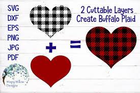 My svg files are easy to cut, and assemble beautifully! Buffalo Plaid Heart Graphic By Wispywillowdesigns Creative Fabrica