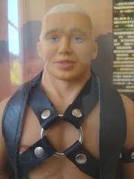 Billy Gay Leather Master New York Doll Blonde Hair BDSM Harness Vest Belt  Boots