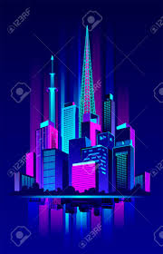 Learn with rose how to modify a brick texture for the background, and then use layer styles with the pen tool to add some bright, glowing neon text and a simple cable over it. Vector Illustration Of A Night Neon City In An Abstract Style Royalty Free Cliparts Vectors And Stock Illustration Image 93360537