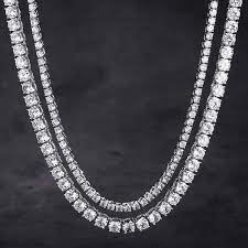 People find out that our quality and prices are unbeatable. 18k White Gold 3mm Tennis Chain 5mm Tennis Chain Set Helloice Jewelry