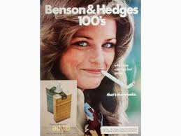 BENSON & HEDGES CIGARETTES, TOBAKSREKLAM TIDNIN..