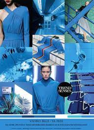 Trendsenses Moodboard Vividly Blue Spring Summer 2020 Trendsenses Com Color Trends Fashion Fashion Trending Moodboard Fashion Trend Forecast