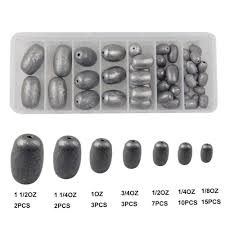 us 15 89 48 off shaddock fishing 42pcs box egg fishing rig sinker lead weight kit saltwater fishing weights total 18 6oz in a handy box in fishing