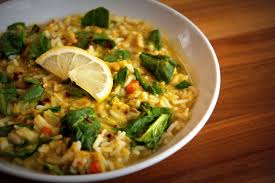 Red Lentil Dahl With Rice And Spinach Lentil Dahl Red Lentil Vegetarian Recipes
