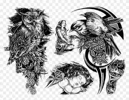 We have more (quality) here's an overview of all tattoo designs that are currently on this website, about 6000 7000 and. Tattoo With Transparent Background Img23 Black And Owl Tattoo Design Clipart 1514502 Pikpng