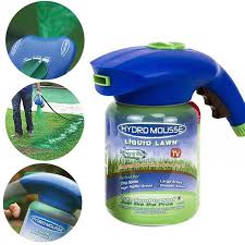 Grass seed, fertilizer and hydraulic mulch are mixed into a thick slurry which is evenly sprayed onto your prepared soil. Hydro Mousse Liquid Lawn Growth Grass Garden Sprayer Bottle Grow Grass Seeds Buy At A Low Prices On Joom E Commerce Platform