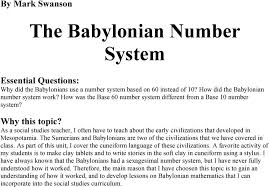 The Babylonian Number System Pdf Free Download