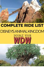 Animal Kingdom Complete Ride List In 2020 Animal Kingdom Touring Plan Animal Kingdom Disney Disney World Rides