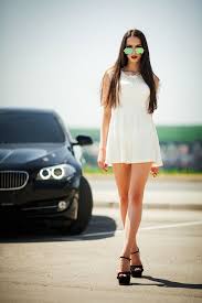 Car And Girl Motosikletli Kizlar Tarz Moda Kadin