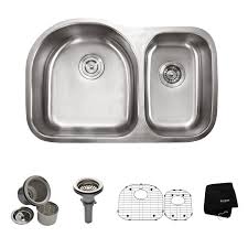 Sinks, faucets, and accessories for the kitchen and bathroom. Amazon Com Kraus 30 Inch Undermount 60 40 Double Bowl 16 Gauge Stainless Steel Kitchen Sink Home Improvement Kitchen Sink Sink Double Basin