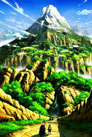 Image of clouds mountain anime forest landscape artwork anime. 18 Pokemon Anime Forest Background On Wallpapersafari