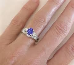 Vintage Past Present Future Tanzanite And Diamond Engagement Ring Round White Sapphire Engagement Ring White Sapphire Engagement Ring Tanzanite Engagement Ring