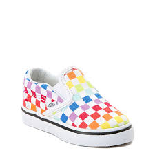 Vans Slip On Rainbow Checkerboard Skate Shoe Baby Toddler Multi