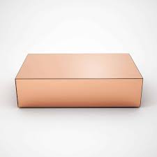 Easy returns & exchanges · apply for a credit card Rectangular Copper Mirrored Coffee Table By Mirrorbox Klarity Glass Furniture