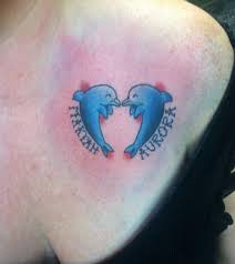 Dolphin rose tattoo i just thought it was and awesome tat!!!! Dolphin Heart For Her Kids Dolphins Tattoo Tattoo Designs Ankle Tattoo Small