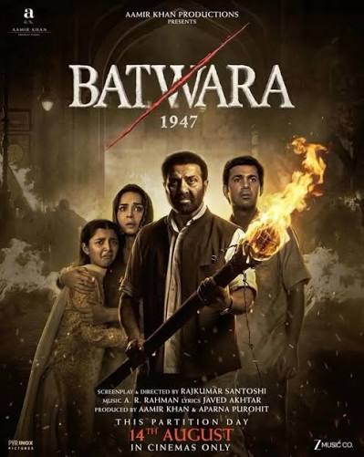 Batwara 1947 poster, the first official asset of Sunny Deol's highly anticipated collaboration with Aamir Khan and Rajkumar Santoshi, has been released! This poster has been received negatively by the audience due