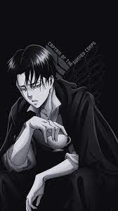 Attack on titan captain levi, sword, blood, anime, ken, blade. Levi Attack On Titan Black And White Wallpaper Doraemon