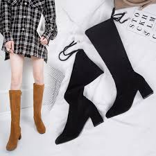 Autumn Long Boots Women Fashion Knee High Womens Snow Boots High Heels Slip On Female Shoes Black Brown Large Size Knee High Boots Aliexpress