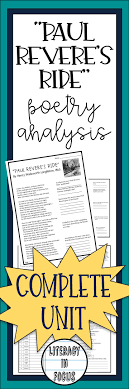 Paul Revere S Ride Poetry Activity Longfellow Poetry Analysis Paul Revere Language Arts Lesson Plans