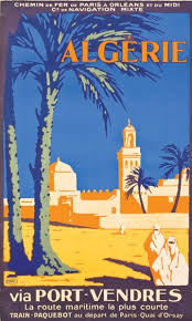 By Marc P O Midi Cie De Navigation Mixte 1931 Algerie Via Port Vendres La Route Maritime La Plus Court Vintage Travel Posters Retro Poster Vintage Posters