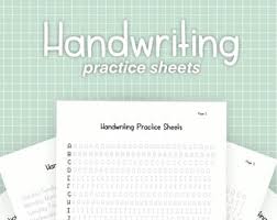 Handwriting practice worksheets 1000s of free printables. Handwriting Practice Etsy