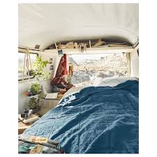 Gulved Bedspread Dark Blue Queen King Ikea Luxury Bedding Sets Linen Bedding Natural Bed Spreads