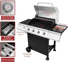 The monument grills and royal gourmet models stand out for offering 72,000 btus in total. Buy Royal Gourmet Ga4400t Stainless Steel 4 Burner Bbq Liquid Propane Gas Grill 40 000 Btu Cart Style Perfect Patio Garden Picnic Backyard Barbecue Grill With Side Tables Online In Netherlands B08x43q6g8