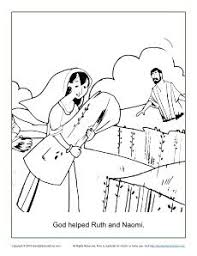 God Helped Ruth And Naomi Coloring Page Ruth And Naomi Coloring Pages Bible Coloring Pages