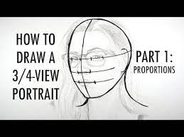 404 How To Draw A 3 4 View Portrait Part 1 Proportions Youtube 3 4 View Portrait Sketches Tutorial Face Proportions