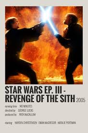 Alternative Minimalist Movie Show Polaroid Poster Revenge Of The Sith Film Posters Minimalist Star Wars Movies Posters Movie Posters Minimalist