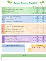 Animal Crossing New Horizons Checklist Daily Tasks Weekly To Do Printable Animal Crossing Animal Crossing Wild World New Animal Crossing