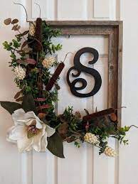 Maybe you would like to learn more about one of these? Barn Wood Frame Wreath All Season Wreath Magnolia Wreath Etsy In 2021 Picture Frame Wreath Frame Wreath Frame Decor