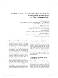 Aller à la navigation aller à la recherche. Pdf The Role Of Iron Armatures In Gothic Constructions Reinforcement Consolidation Or Commissioner S Choice