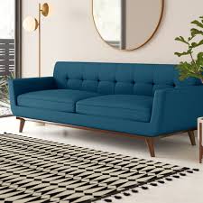 We also like the midcentury modern design and rich navy color of mercury row's garren square arm sofa ($289.99, originally $399.99; Allmodern Acevedo 90 5 Square Arm Sofa Reviews Wayfair