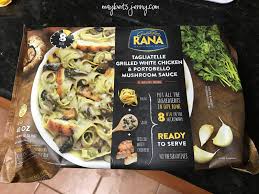 Add pesto, chorizo, chicken and reserved cooking liquid to pasta. Costco Tagliatelle Grilled White Chicken Portobello Mushroom Sauce Maybeitsjenny