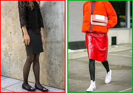 In colored tights | foggy dress. How To Combine Tights With Shoes And Clothes Correctly