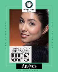 Andrea Barboza will be walking the runway for @danielgramfashion at the  Utah Fashion Show! Andrea brings elegance, confidence, and a timeless  beauty that aligns perfectly with Daniel Gram's luxurious evening and bridal