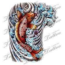 Japanese Half Sleeve Koi Custom Tattoo Japanese Koi Half Sleeve Revised 49775 Createmytattoo Com Koi Tattoo Koi Tattoo Sleeve Tattoos