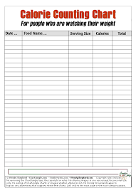 calorie counter chart printable room surf com