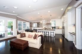 open plan living room and kitchen 17