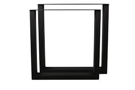 By buying them separately, you can create a combination with a design and size that fits perfectly into your available space. Table Legs U Model Powder Coated Black Metal Set Of 2 Table Legs Henk Schram Meubelen